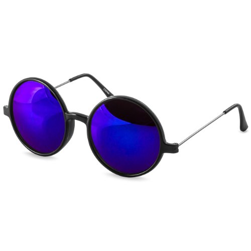 Lunettes De Soleil Rondes Hippie - Verres Colorés Changeants - Monture Nickel - Unisexe Rétro