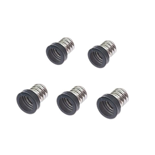 KAPATA E12 to E11 Lamp Base Socket LED Halogen Light Bulb Lampholder Adapter Pack of 5pcs