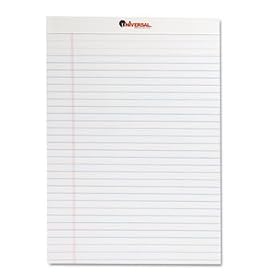 Universal 20630 - Perforated Edge Writing Pad, Legal Ruled, Letter, White, 50-Sheet, Dozen-UNV20630