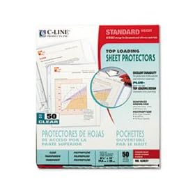 C-Line 62037 - Top-Load Polypropylene Sheet Protectors, Standard Weight, Ltr, Clear, 50/Box-CLI62037