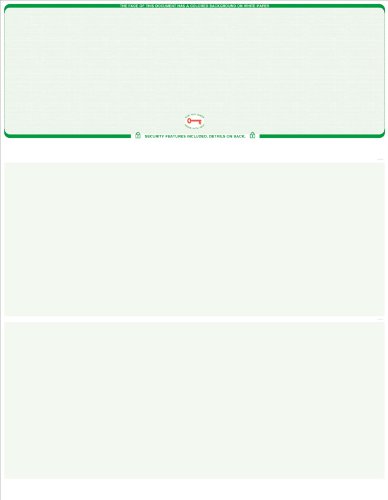 

2000 Green-linen Laser Check Stock, (Top Position) Blank Laser Checks, Top Laser Check, Bank Checks, Business Checks, or Personal Checks