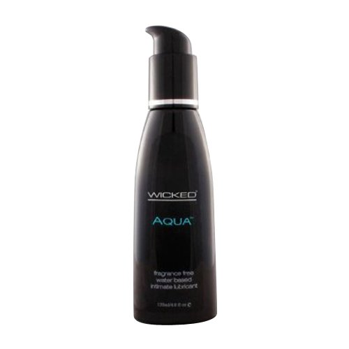 Wicked Sensual Care Collection Fragrance Free Lubricant Aqua Water Based, 4 Ounce