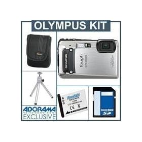 Olympus Tough TG-820 iHS Digital Camera, Kit - Silver - with 8GB SD Memory Card, Camera Case, Table Top Tripod, Spare LI- 50B Lithium-Ion Rechargeable Battery