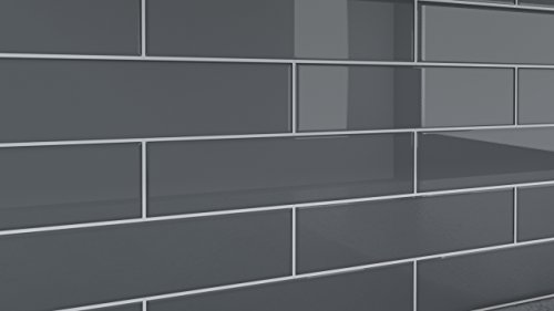 Slate Gray Glass Tile. Perfect for kitchens, backsplashes and bathrooms., Color Sample