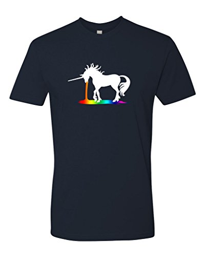 Panoware Men's Unicorn Spew Rainbow T-Shirt