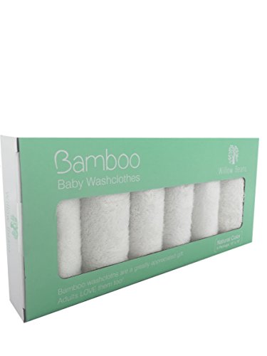 Organic Bamboo Newborn Baby Washcloths - By Willow Beans - Soft for Sensitive Skin - Anti-bacterial - Odor Resistant - Anti-fungal - Best for Eczema - Makeup Removal - Baby Shower Gift Necessity! - Discounted Price