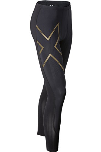 2XU Men's Elite MCS Compression Tights, Black/Gold, Small