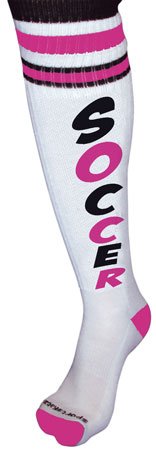 Retro Socks Soccer Hot Pink M/L