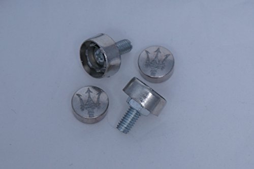 Maserati Laser Engraved Screw with Cap Cover for License Plate Frame
