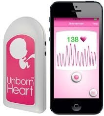 Doppler Fetal UnbornHeart (iOS/Android), Monitor de latidos del bebé para casa y aplicación para móviles