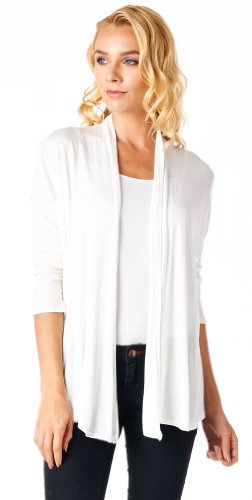 Popana Super-Soft Open Front Drape Cardigan - Made In USA