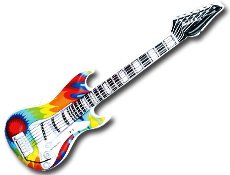 

Tie Dye Guitar Inflatables 12 per pack
