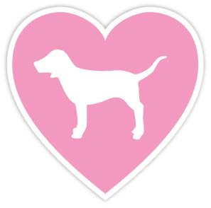 VICTORIA'S SECRET PINK HEART DOG LOVE 4