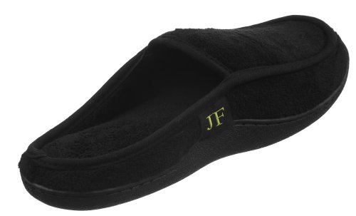 J. Fiallo Mens Terry, Memory Foam Feel, Slip-on Clog Slippers