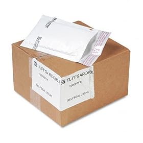 Sealed Air 49678 - Jiffy TuffGard Self-Seal Cushioned Mailer, Side Seam, #000, 4x8, WE, 25/Carton-SEL49678