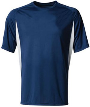 Men's Cooling Performance Color Block Short Sleeve Crew