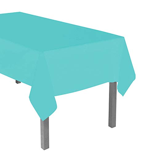 Algopix Similar Product 10 - Teal Disposable Plastic Table Covers