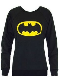 Womens Long Sleeved Black Batman Sweater
