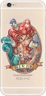 iPhone 6 Case, Ultra Slim Translucent Silicone Clear Case Gel Cover ( Little Mermaid Siren Ariel )