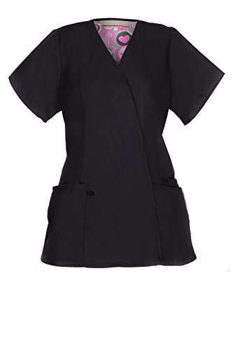 G Med Women's 2 Pockets V Neck Basic/ Fashion Scrub Top