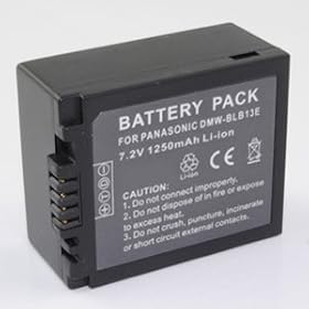 PANASONIC: Replacement DMW-BLB13,DMW-BLB13PP,DMW-BLB13E,DMWBLB13,DMWBLB13PP,DMWBLB13E Battery For Panasonic Lumix DMC-G10, Panasonic Lumix DMC-G10K--ATC®--Lithium-Ion 1250mah Equivalent Battery
