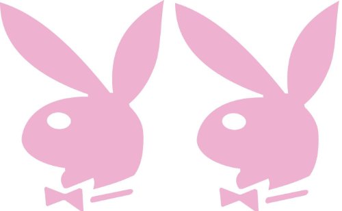 2 Playboy Bunny Logo Vinyl Decal Sticker Auto Car Pink