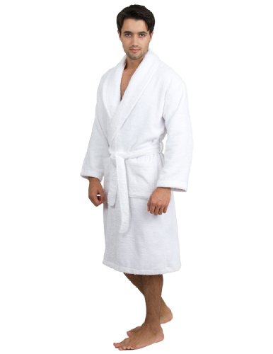 TowelSelections Men's Egyptian Cotton Bathrobe Terry Shawl Robe Made in Turkey