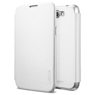 【SGP】Galaxy+Note2+ケース+ウルトラ・フリップ+[メタリック・ホワイト]