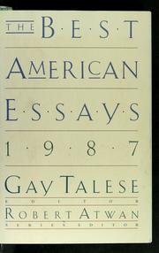 The Best American Essays 1987