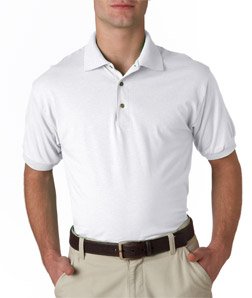 Gildan G8800 Adult 5.6 oz. DryBlend 50/50 Jersey Polo - White - L