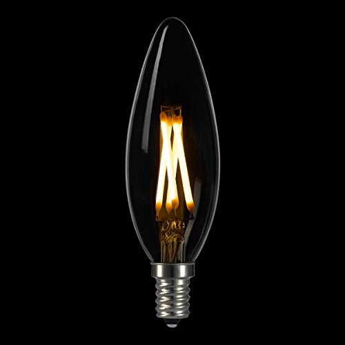 LIGHTSTORY LED Candle Bulb B10, E12 Candle Base 2700K Non-Dimmable LED Chandelier Bulb (3W=40W)