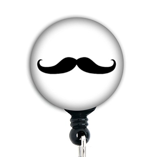 Retractable Badge Reel - Mustache - Badge Holder
