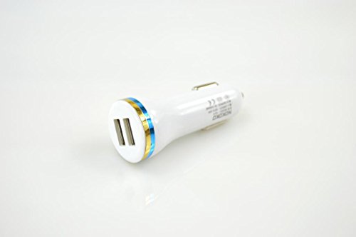 

Generic Dual USB Car Charger Dc 24v Compatible for Apple and Android Devices Color White