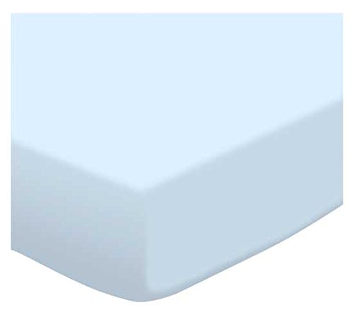 

SheetWorld Fitted Cradle Sheet - Baby Blue Jersey Knit - Made In USA