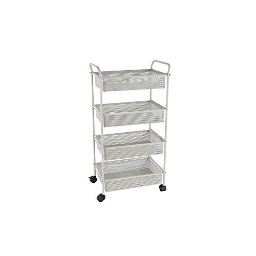 Algopix Similar Product 20 - Benzara Locomotive 4 Tier Cart White