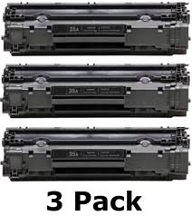 Cool Toner Remanufactured Toner Cartridge Replacement for HP CB435A ( Black , 3-Pack )