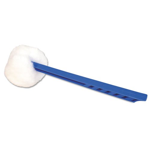 

Impact Duralon Toilet Bowl Mop, 12" Handle, 4 1/2" Mop Head, Blue, Polypropylene - Includes one toilet brush.