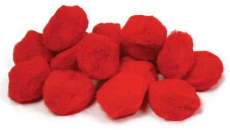 Algopix Similar Product 11 - Package of 90 Fluffy Red Craft Pom Poms