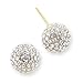 14k Gold 10mm Disco Ball Crystal Stud Earrings