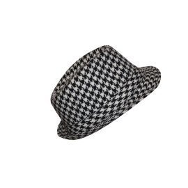 Bear Bryant Style Fedora Houndstooth Hat