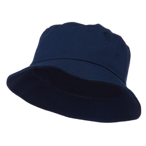 Big Size Cotton Blend Twill Bucket Hat - Navy (For Big Head)