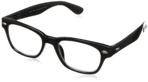 Peepers Men's Clark Kent Wayfarer Reading Glasses,Black,+1.5