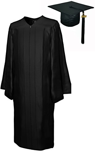 Cap & Gown & Tassel & Year Charm, Set Shiny, size 57 black