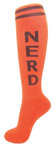 Nerd Unisex Socks - Orange
