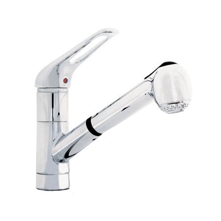 

Ez-Flo 10077AB Pull Out Spout Kitchen Faucet Ceramic Disc Chrome