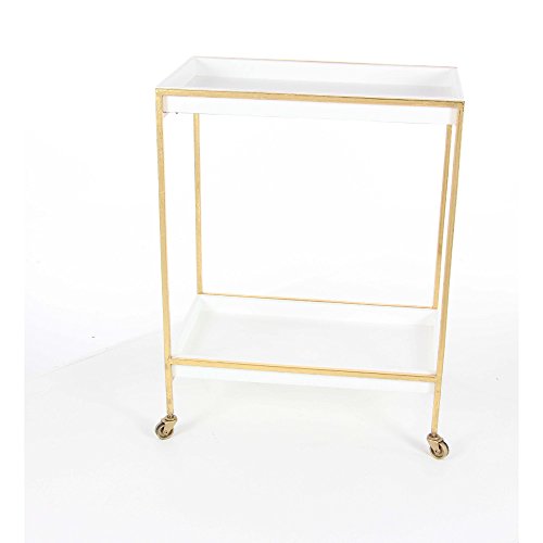 Algopix Similar Product 14 - Benzara Outstanding Metal Wood Tea Cart