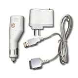 USB Travel Kit with Car Charger, Travel Adapter & Cable for Apple iPod