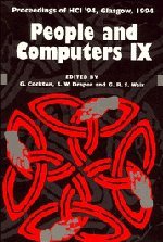 People and Computers IX (British Computer Society Conference)