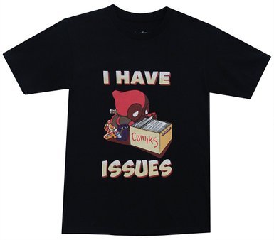 Marvel Comics Deadpool I Have Issues T-Shirt Small