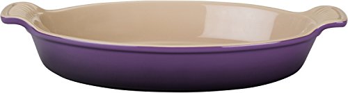 Le Creuset Heritage Stoneware 24-Ounce Oval Au Gratin Dish, Cassis
